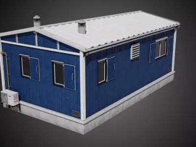 Construction Site Office Container Industrial Prop 3D model