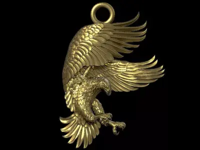 hawk pendant 3D print model
