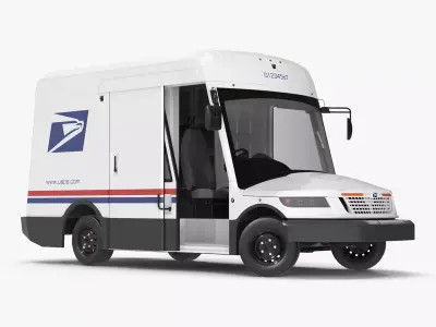 US Mail Truck Next Generation Rigged 3D model