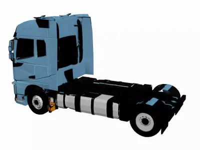Volvo FH16 Low Poly Heavy Duty Semi Truck Low-poly 3D model