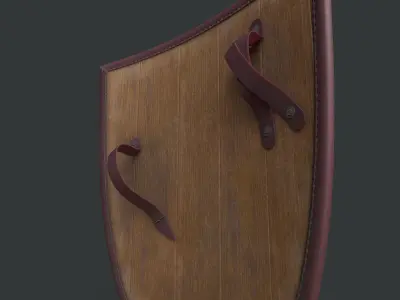 Medieval knight Shield Low-poly 3D model purchase