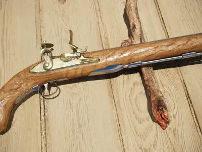 PBR Musket Pistol 3d model Free 3D model