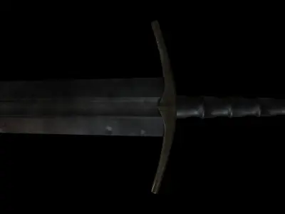Realistic Medieval Knightly Sword Low-poly 3D model