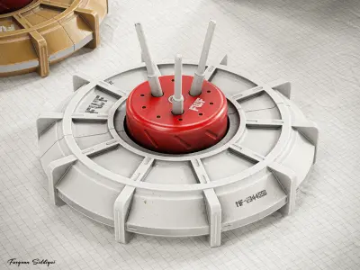 Proximity Land Mine V1 PBR Low-poly 3D model