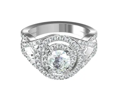 Solitaire Art Deco Ring  3D print model
