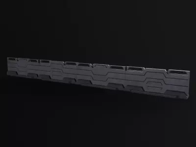 Militarry Barricade PBR Low-poly 3D model