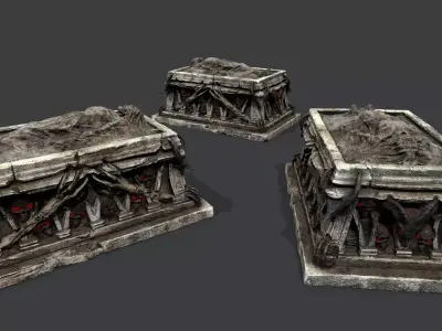 king grave Low-poly 3D model