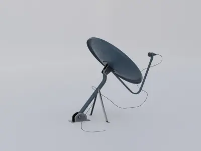 Satellite dish antenna Low-poly 3D model purchase