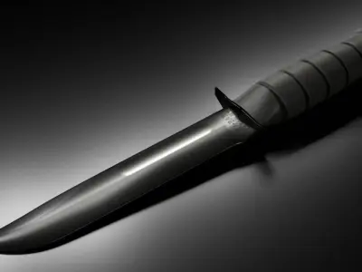 K-Bar Knife sword Low-poly 3D model