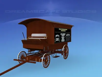 Medicine Wagon 1880s 3D model