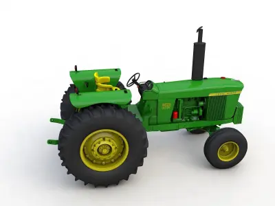 John Deere 4620 Tractor 1971 3D model