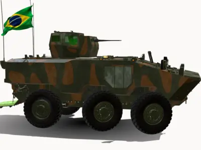 VBTP IVECO GUARANI 6X6 TORRE REMAN Low-poly 3D model
