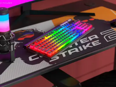 Counter-Strike 2 Gaming Set with RGB Keyboard and Mouse 3D model