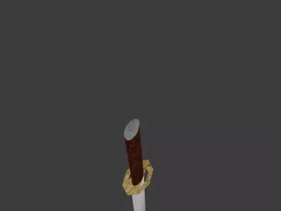 tanto katana Low-poly 3D model