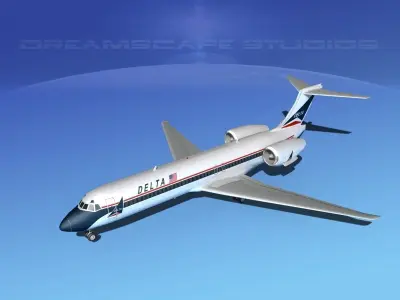 Boeing 717-200 Jetliners Collection 3D model