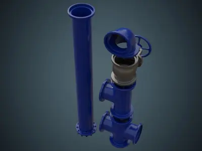 Industrial Pipes 5 Basic 3D model