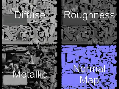 Industrial Generator Model Pack for Production and Game Design Low-poly 3D model