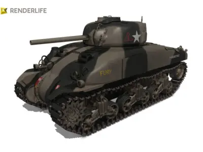 Sherman Tank M4A1 3D model