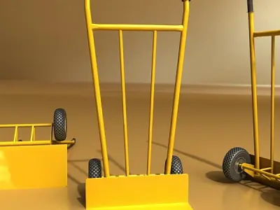 Hand Truck High Res Textures 3D model