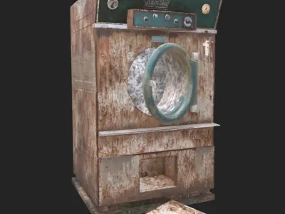 Old Dryer Of The  Hospital Low-poly 3D model