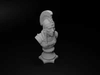 Inca Warrior Bust Chess 3D print model