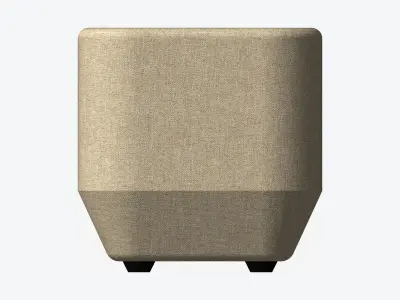 Seat - Ottoman - Simplicity - Square Low-poly 3D model