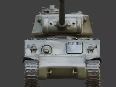WWII Heavy Tank 3D Model Low-poly 3D model