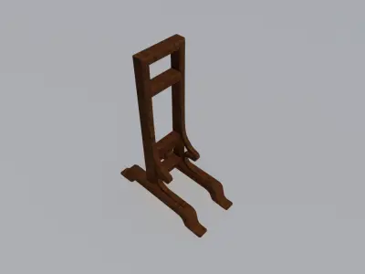 wooden shelf  3D model