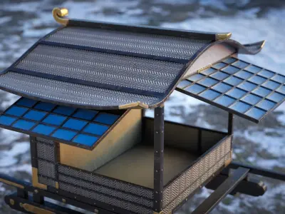 Korean Officer Palanquin - Joseon Tongsinsa 3D model