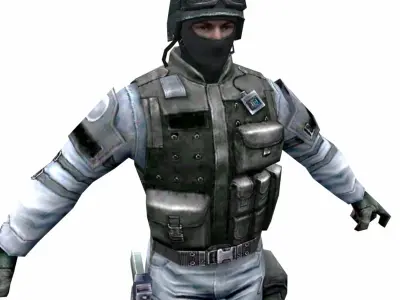 R6 Face mask Army Soldier Low-poly 3D model