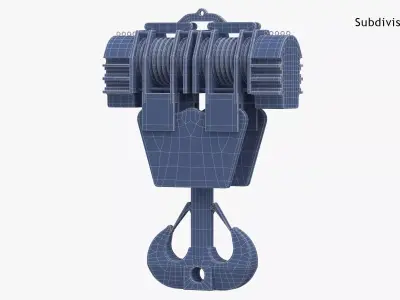 Liebherr LR Crane Hook Block 01 3D model