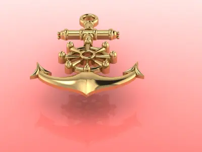 anchor pendant 3D print model order