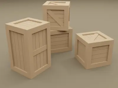 4 wooden crates 1-35 scale for military diorama 3D print model 3D print model