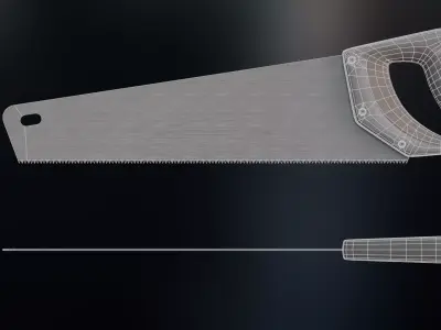 Modern Hand Saw Low-poly 3D model