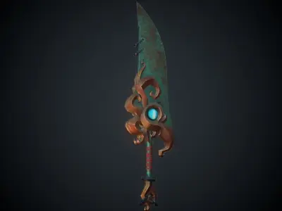Stylized Monster Sword Low-poly 3D model