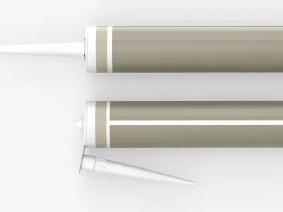 Cartridge sealant open close mockup 3D model
