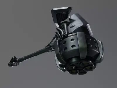 Rocket Hammer Low-poly 3D model purchase