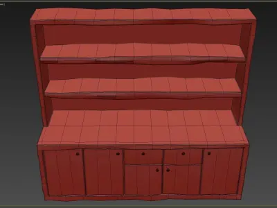 Medieval Cabinet Low-poly 3D model