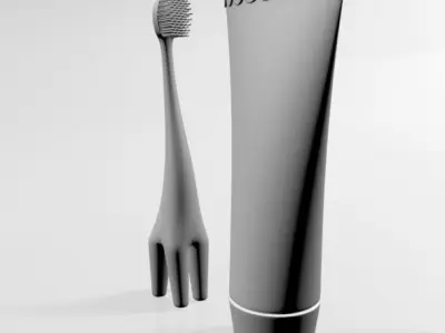 Training Toothbrush Set 01 3D model