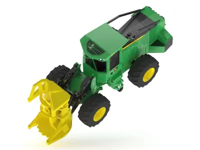 John Deere 643L-II Wheeled Feller Buncher 3D model