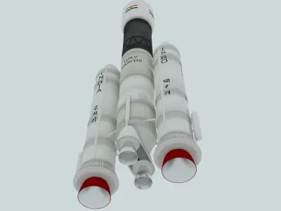 LVM-3 Mk3 ISRO Space Rocket 3D model
