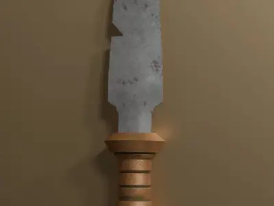 Medieval Knife Low-poly 3D model purchase