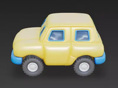 Chunky Explorer Toon SUV 3D Model Low-poly 3D model