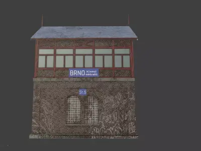 Brno Monarchy railway yard and Victorian era station CD version  3D model
