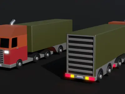 Low-poly car pack Free 3D model