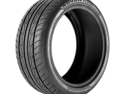 Yokohama Advan Fleva Detailed 3D Model 3D model