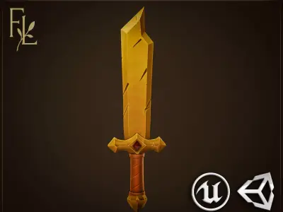 Copper Sword - Game Ready Weapon Low-poly 3D model