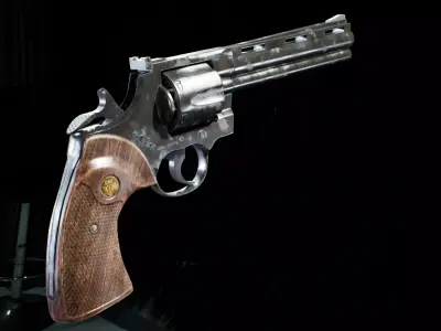 PBR - Western 357 Revolver  - Game-Ready 3D Asset Low-poly 3D model