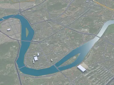 Liling Zhuzhou Hunan China 15km Free low-poly 3D model