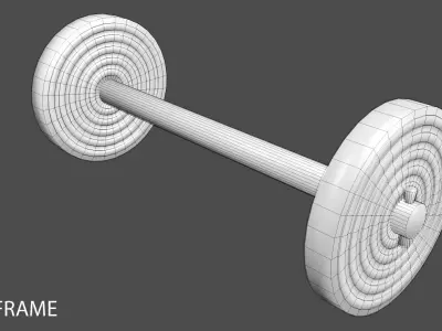 Wooden Wheel 4 3D model